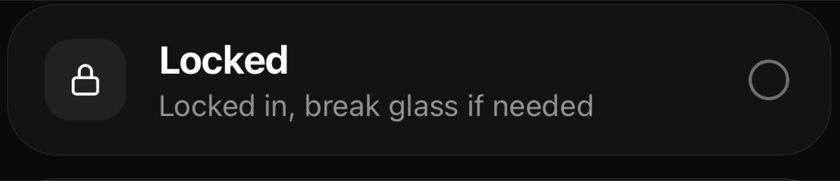 Locked mode in BreakOff